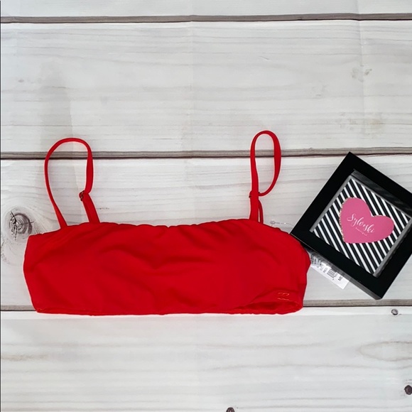 🌊Billabong Red Bandeau Bikini Top - Picture 3 of 4
